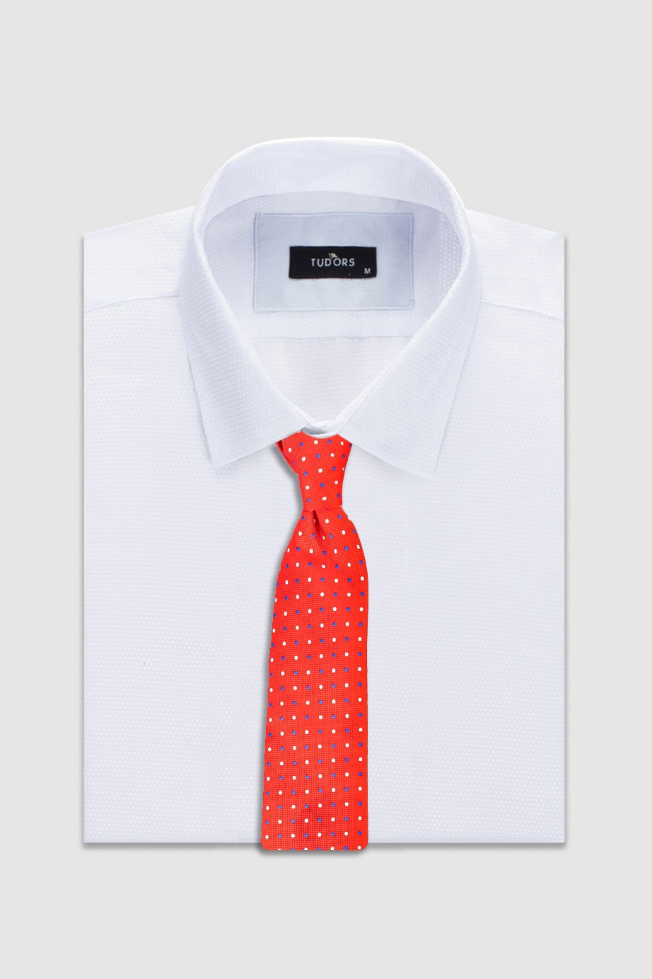 Piros színű apró pöttyös Klasszikus nyakkendő