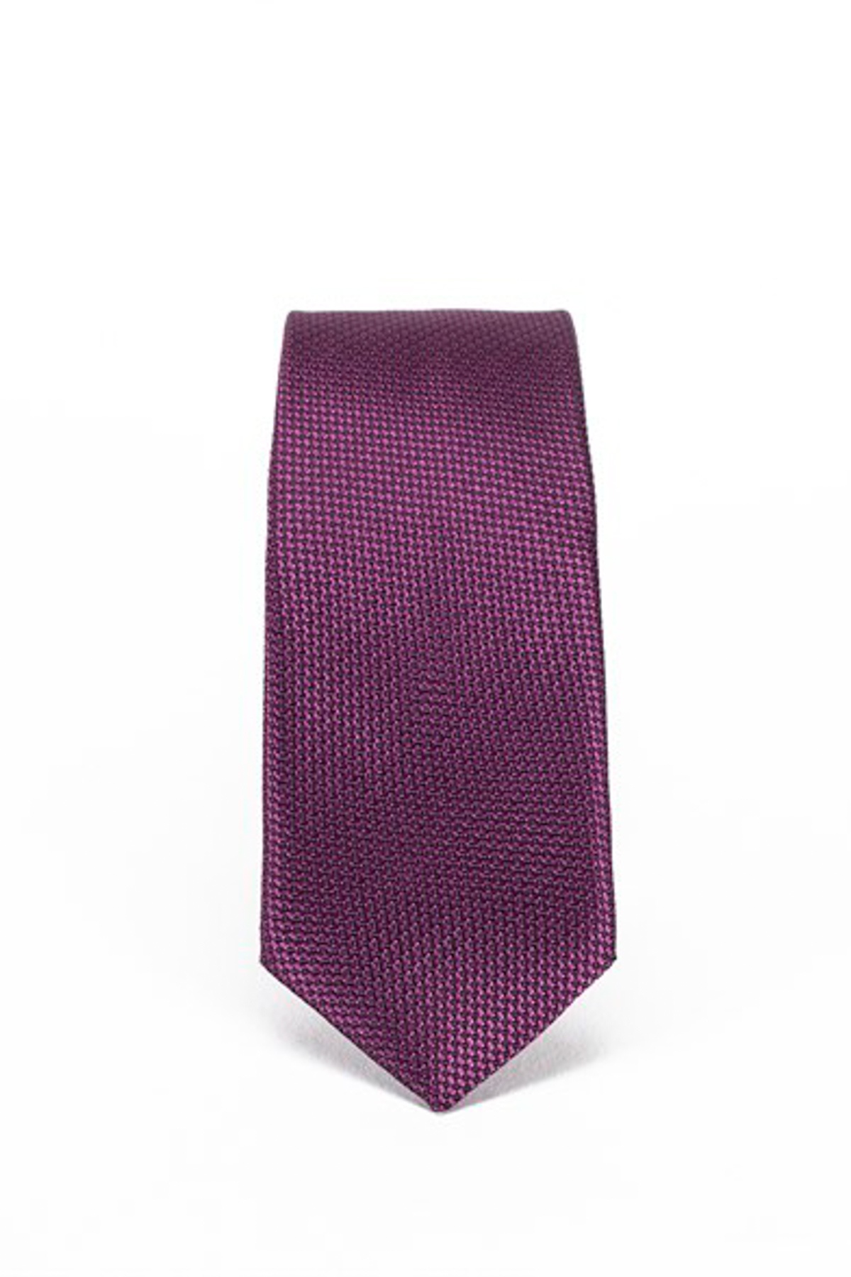Lila színű anyagában mintás vékony nyakkendő