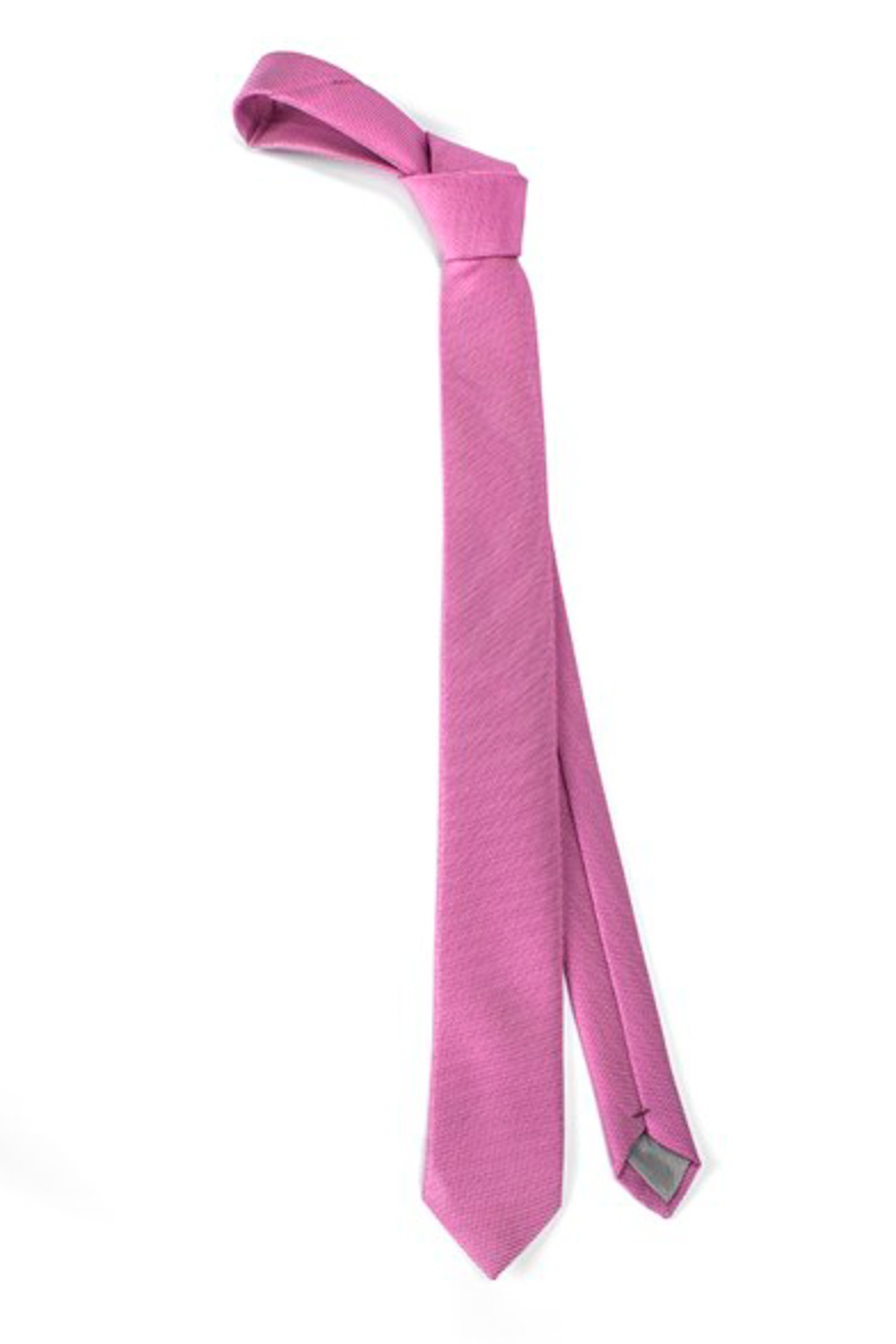 Rózsaszín színű anyagában mintás vékony nyakkendő