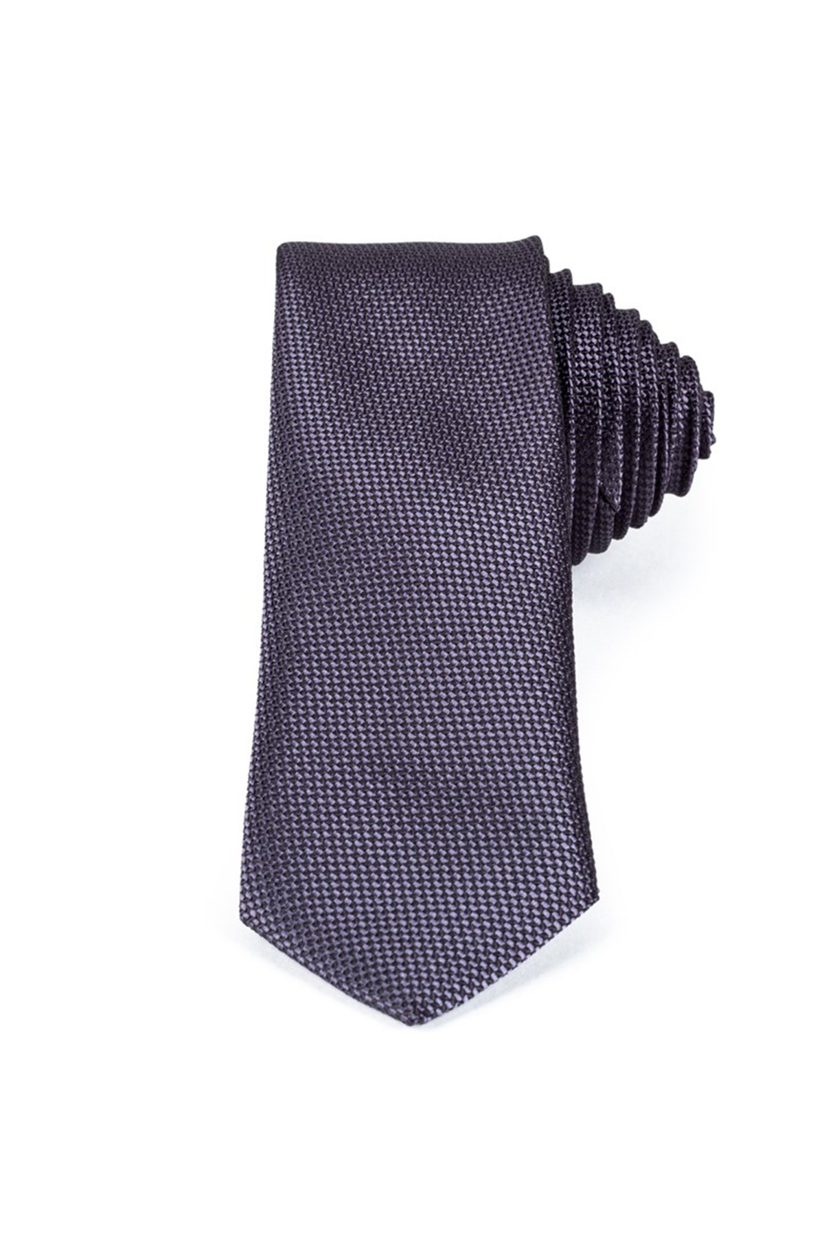 Szürke színű anyagában mintás Vékony nyakkendő