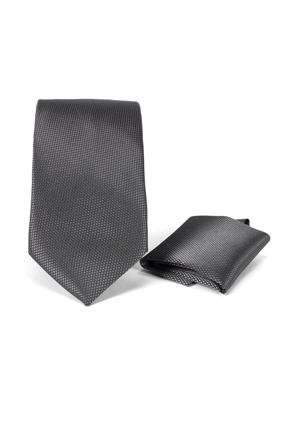 Szürke színű anyagában mintás Klasszikus nyakkendő