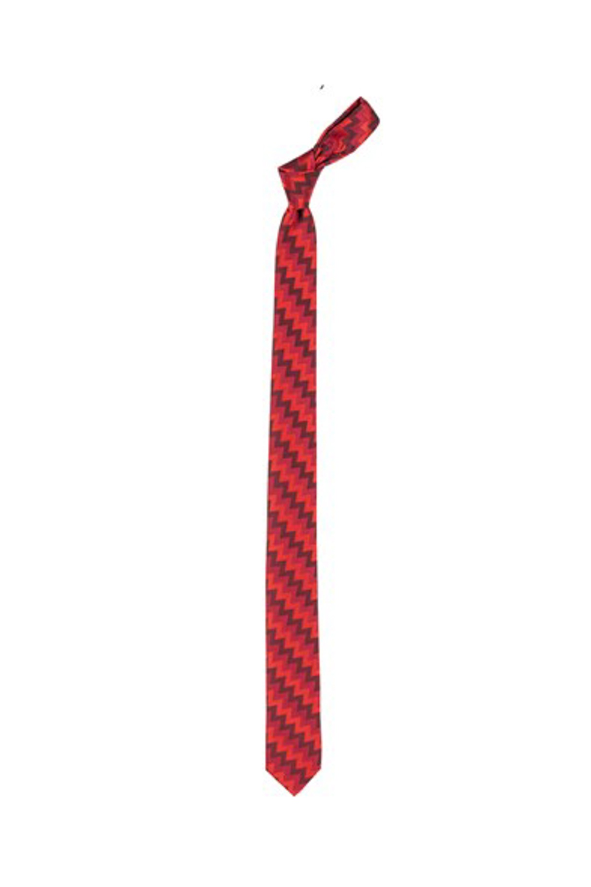 Bordó színű mintás vékony nyakkendő