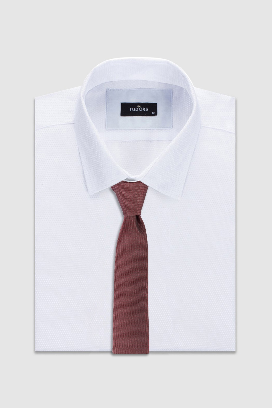 Plain Claret Red Tie