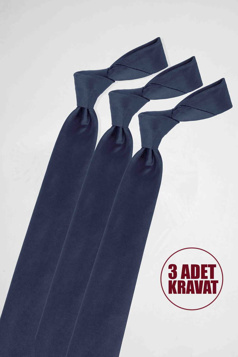Plain Navy Blue Tie
