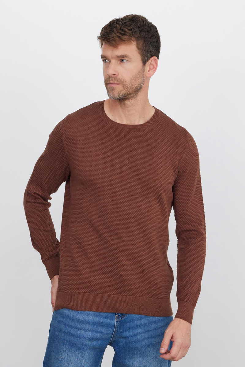 Sa šarom Braon Džemper