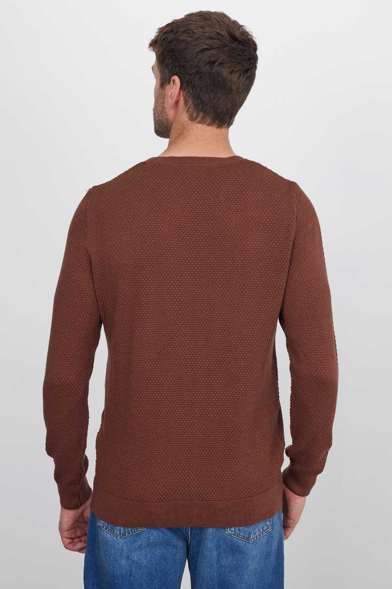 Sa šarom Braon Džemper