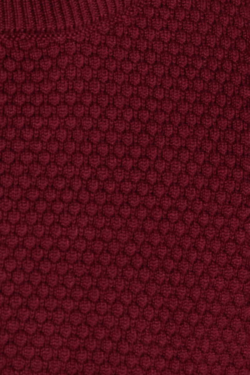Patterned Claret Red Sweater