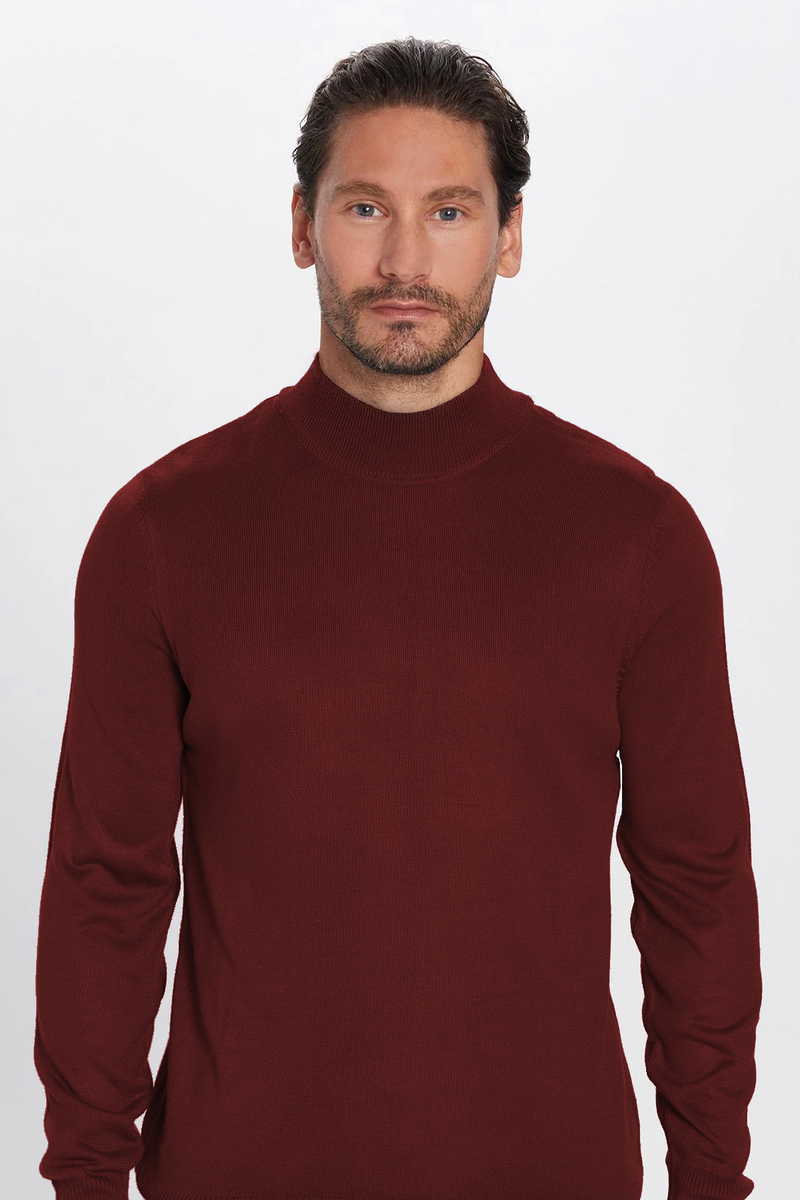 Običan Bordo Džemper Običan Bordo Džemper