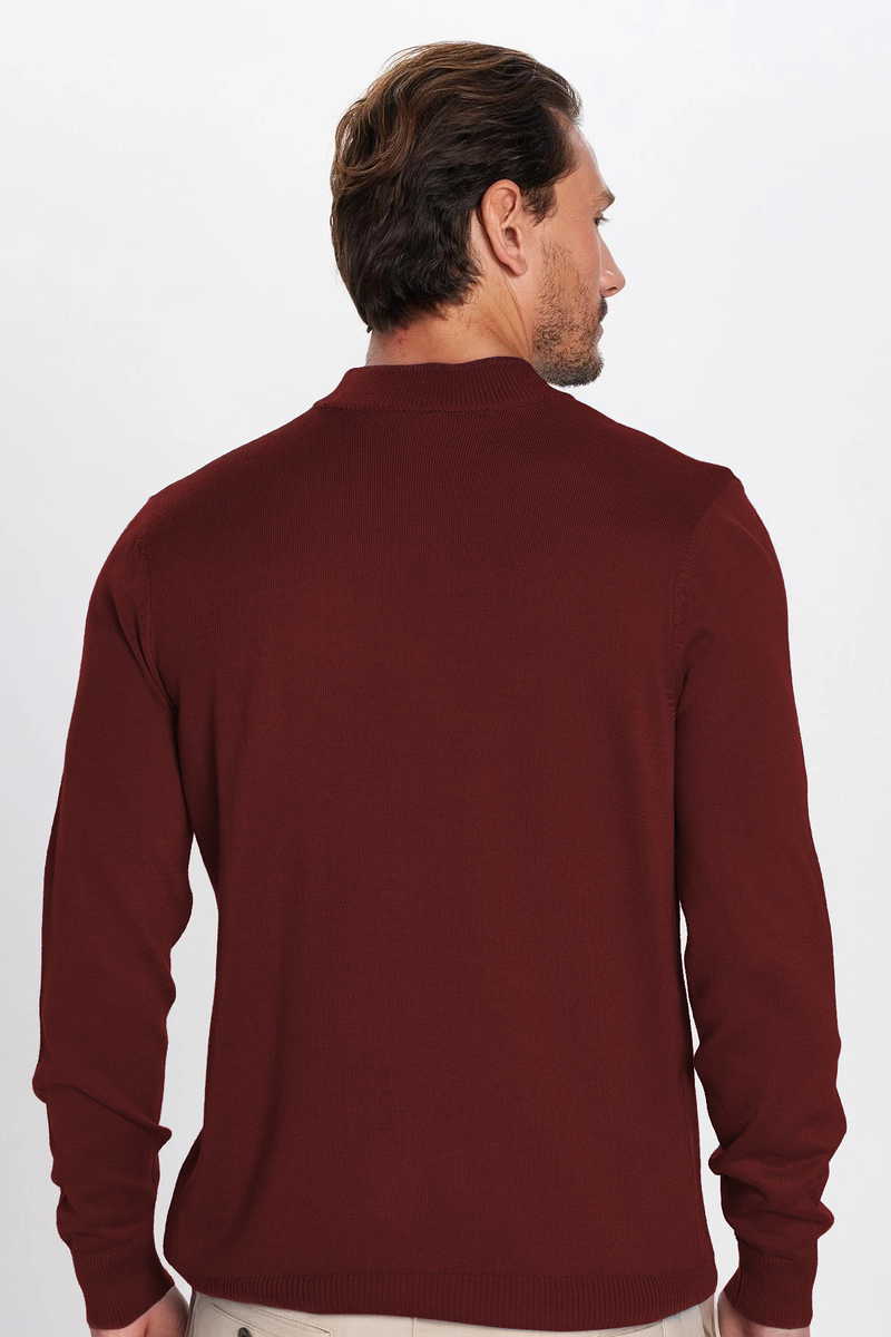 Običan Bordo Džemper Običan Bordo Džemper