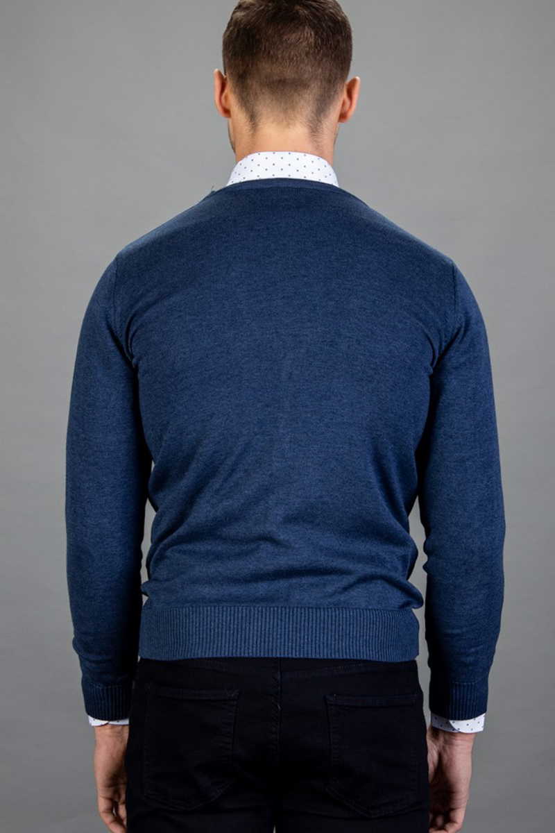 Jednobojni Indigo Kardigan