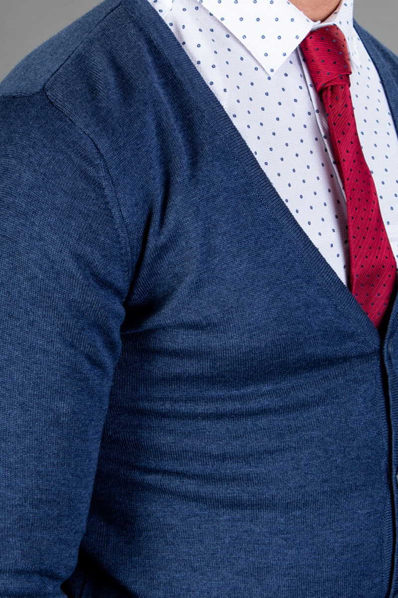 Jednobojni Indigo Kardigan