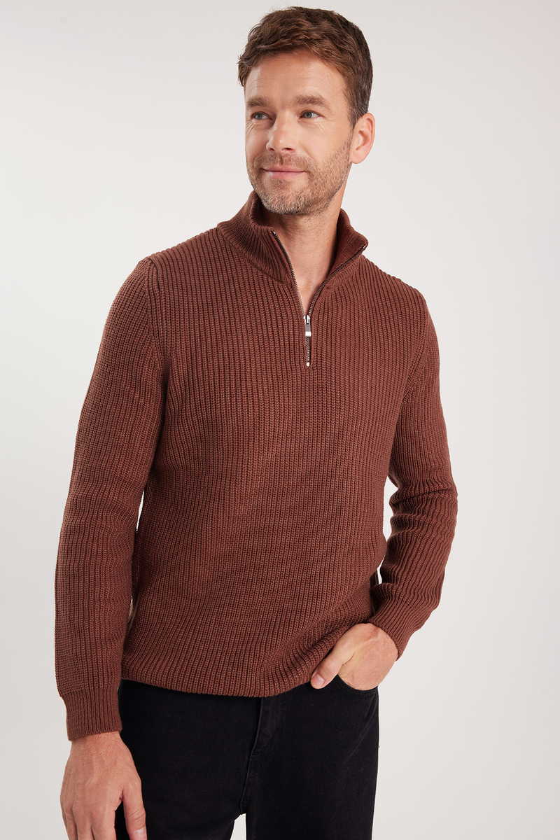 Slim Fit-Strukirana Džemper Slim Fit-Strukirana Džemper