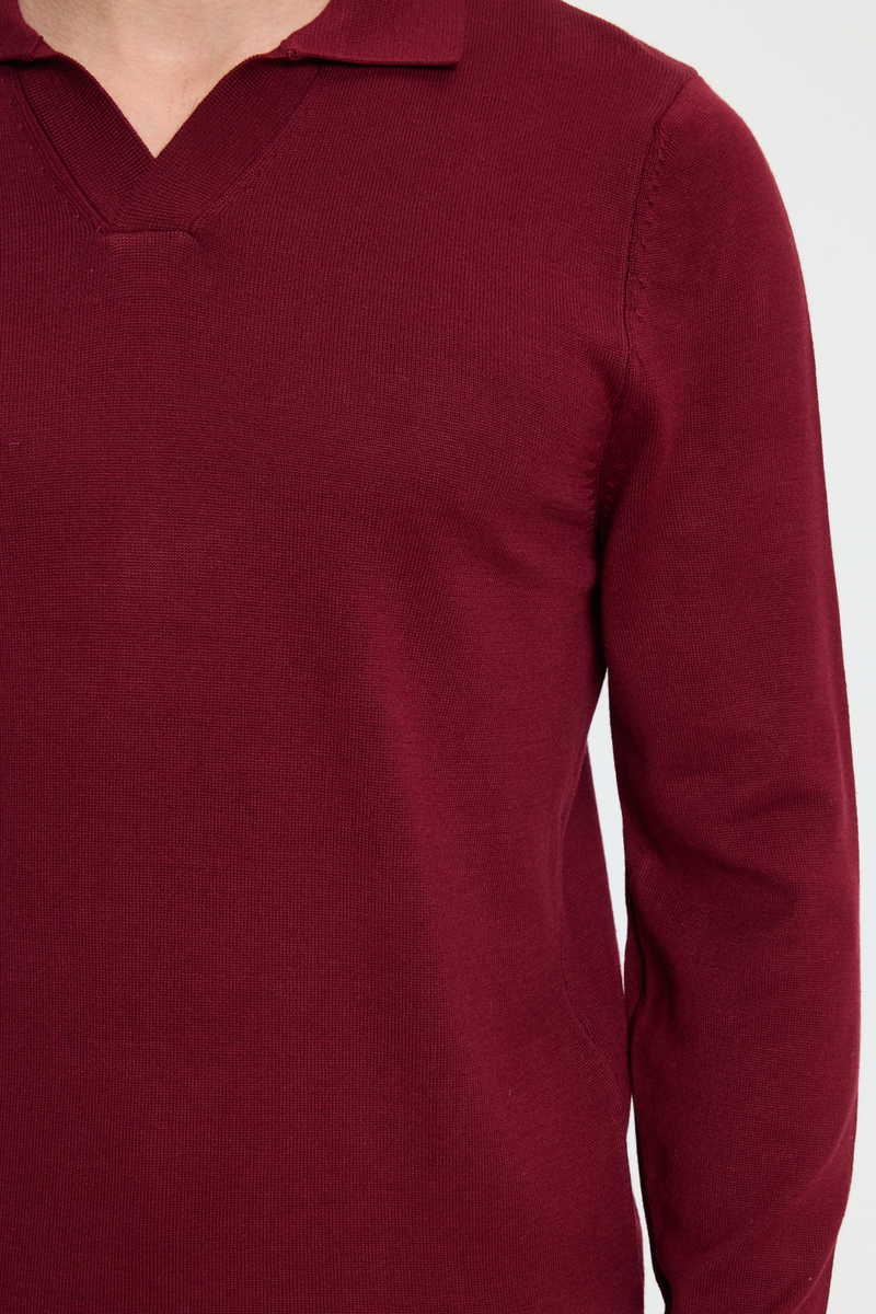 Običan Bordo Džemper