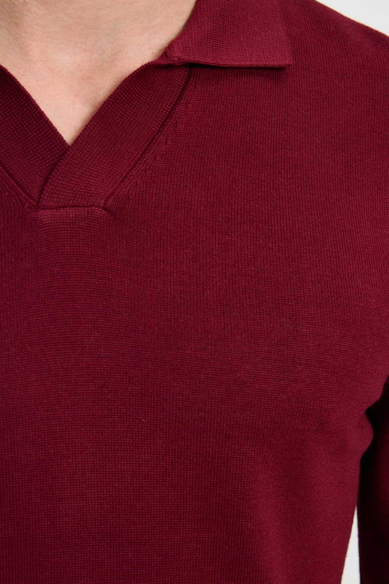 Običan Bordo Džemper