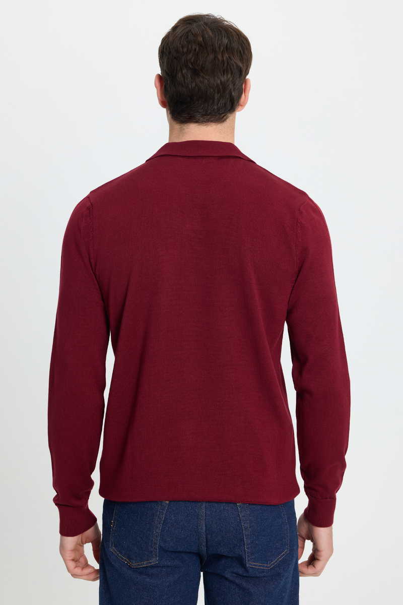 Običan Bordo Džemper