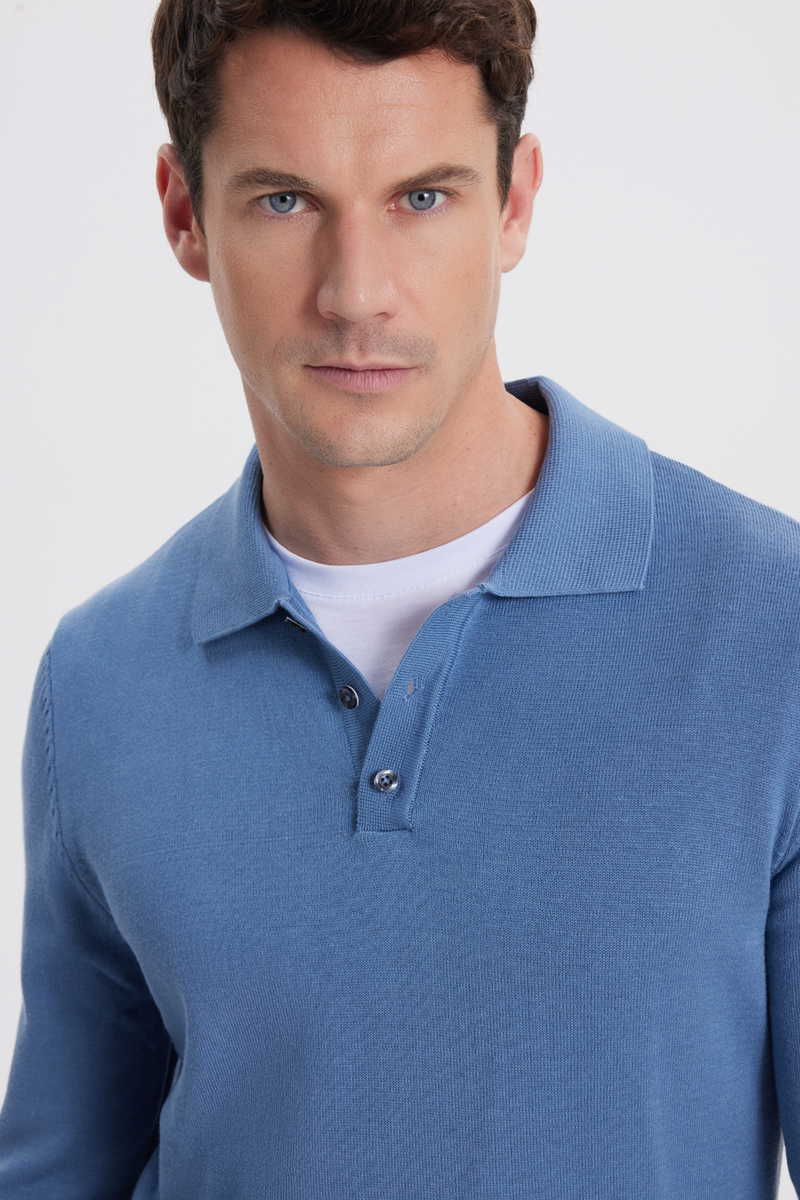 Plain Indigo Sweater