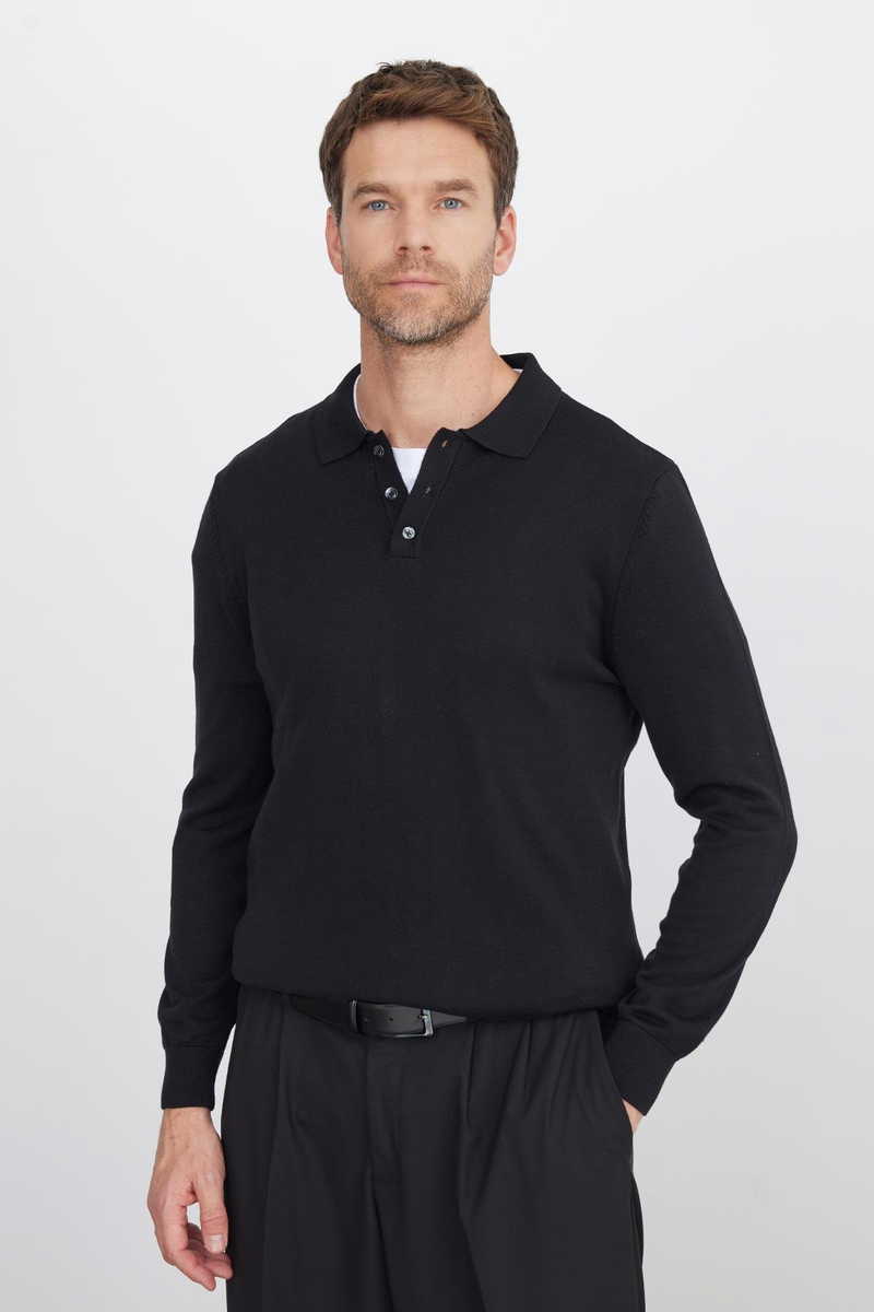 Jednobojni Crna Džemper