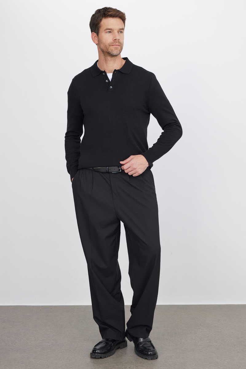 Jednobojni Crna Džemper