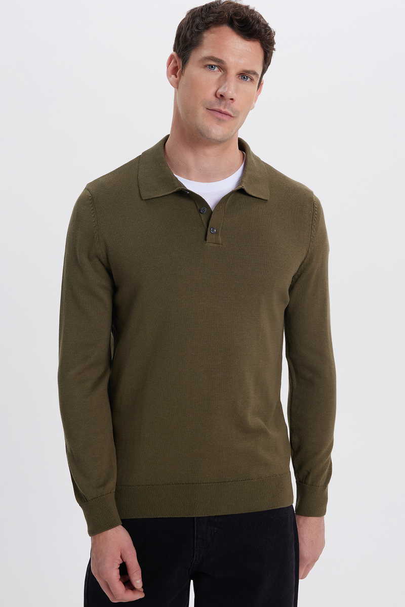 Plain Khaki Sweater