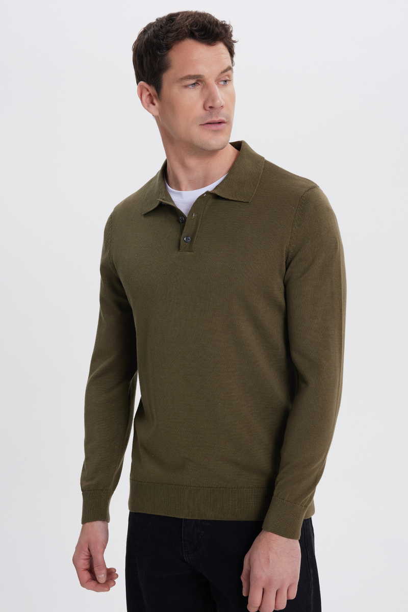 Plain Khaki Sweater