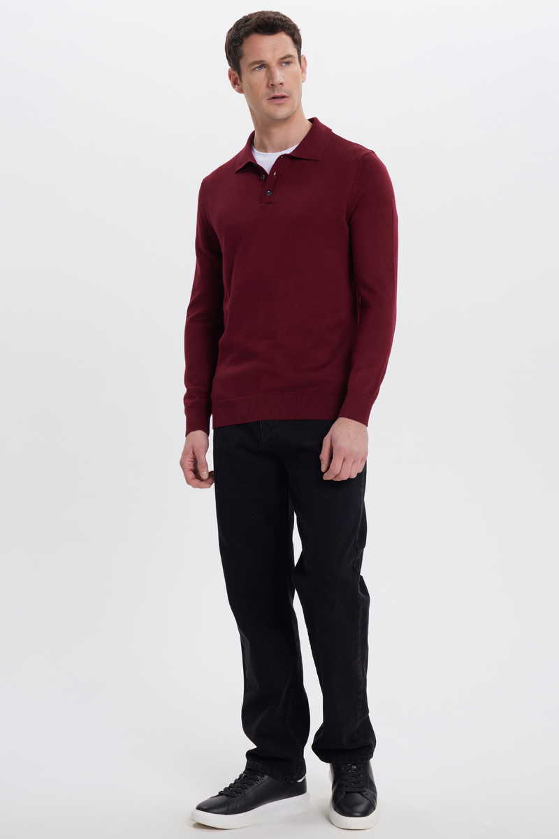 Plain Claret Red Sweater Plain Claret Red Sweater