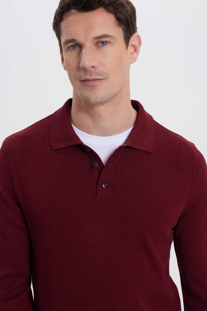 Plain Claret Red Sweater Plain Claret Red Sweater