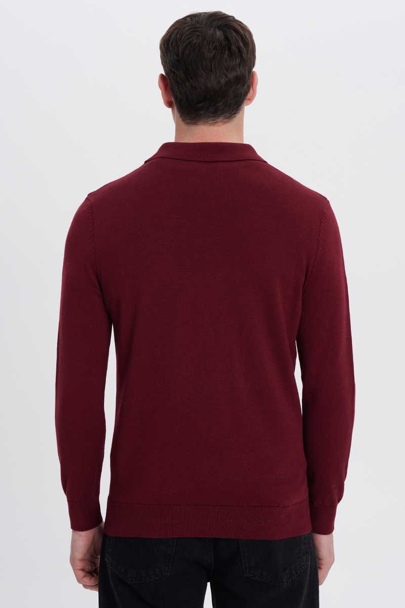 Plain Claret Red Sweater Plain Claret Red Sweater