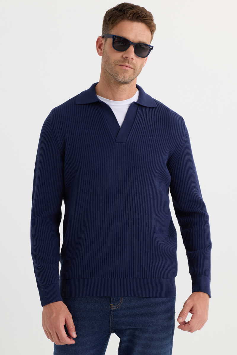 Plain Navy Blue Sweater