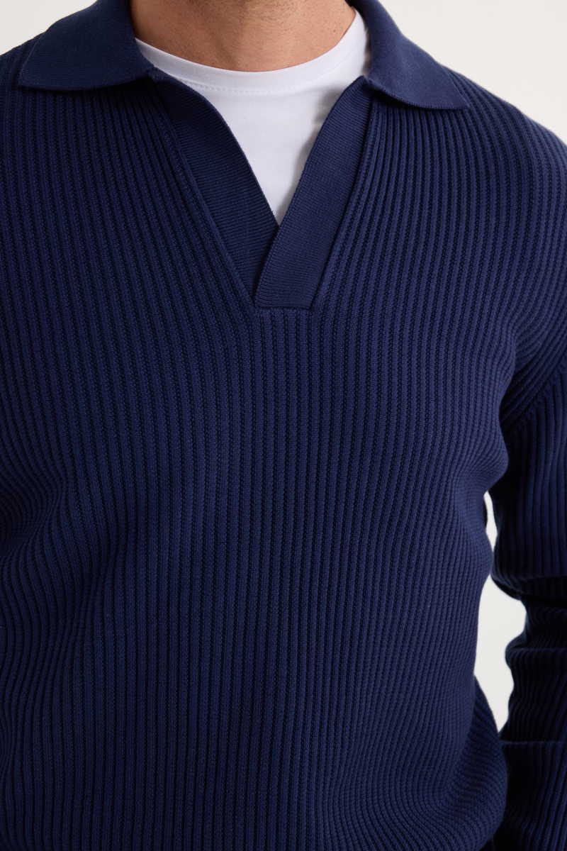Plain Navy Blue Sweater