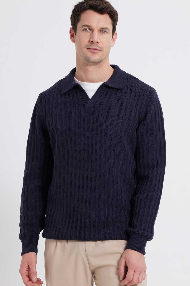 Plain Navy Blue Sweater