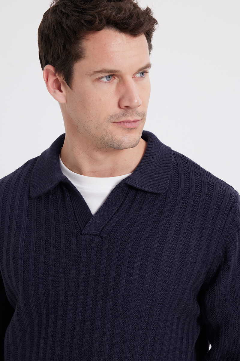Plain Navy Blue Sweater