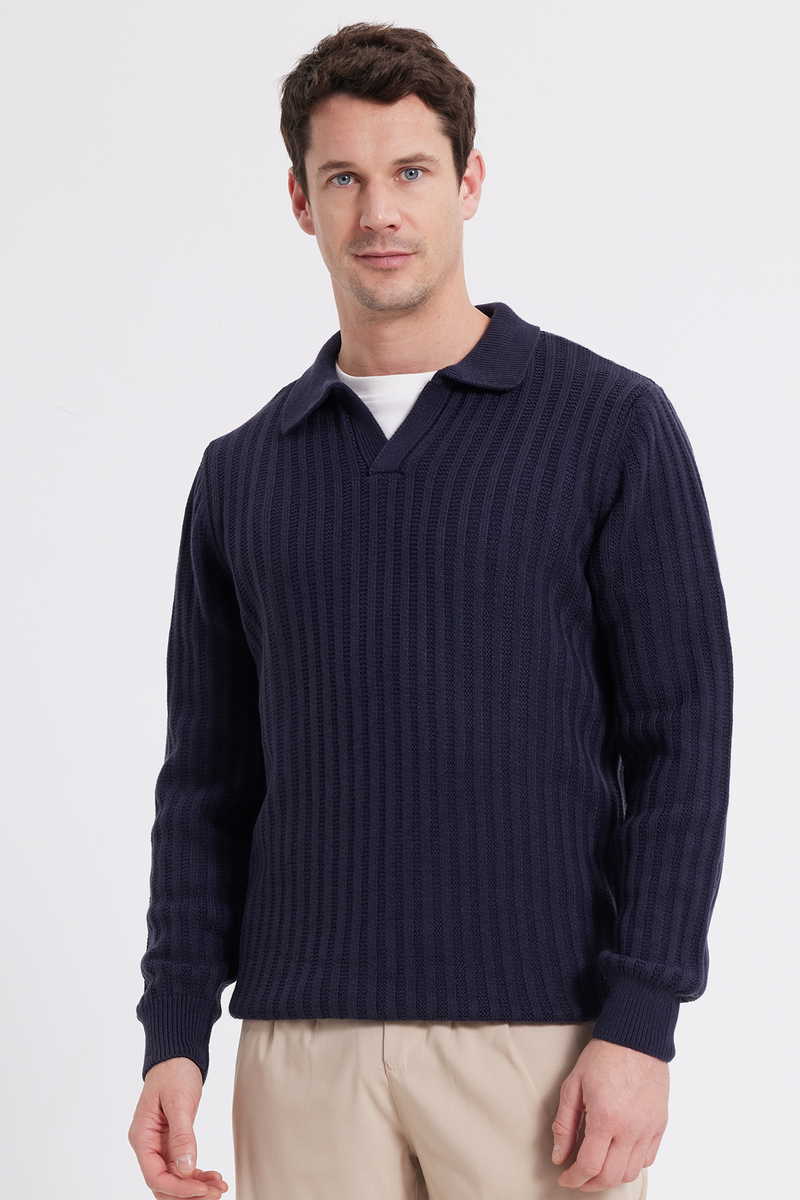 Plain Navy Blue Sweater
