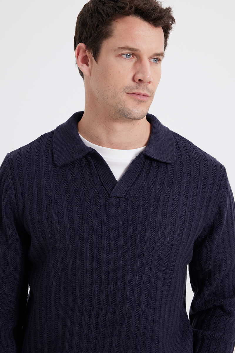 Plain Navy Blue Sweater