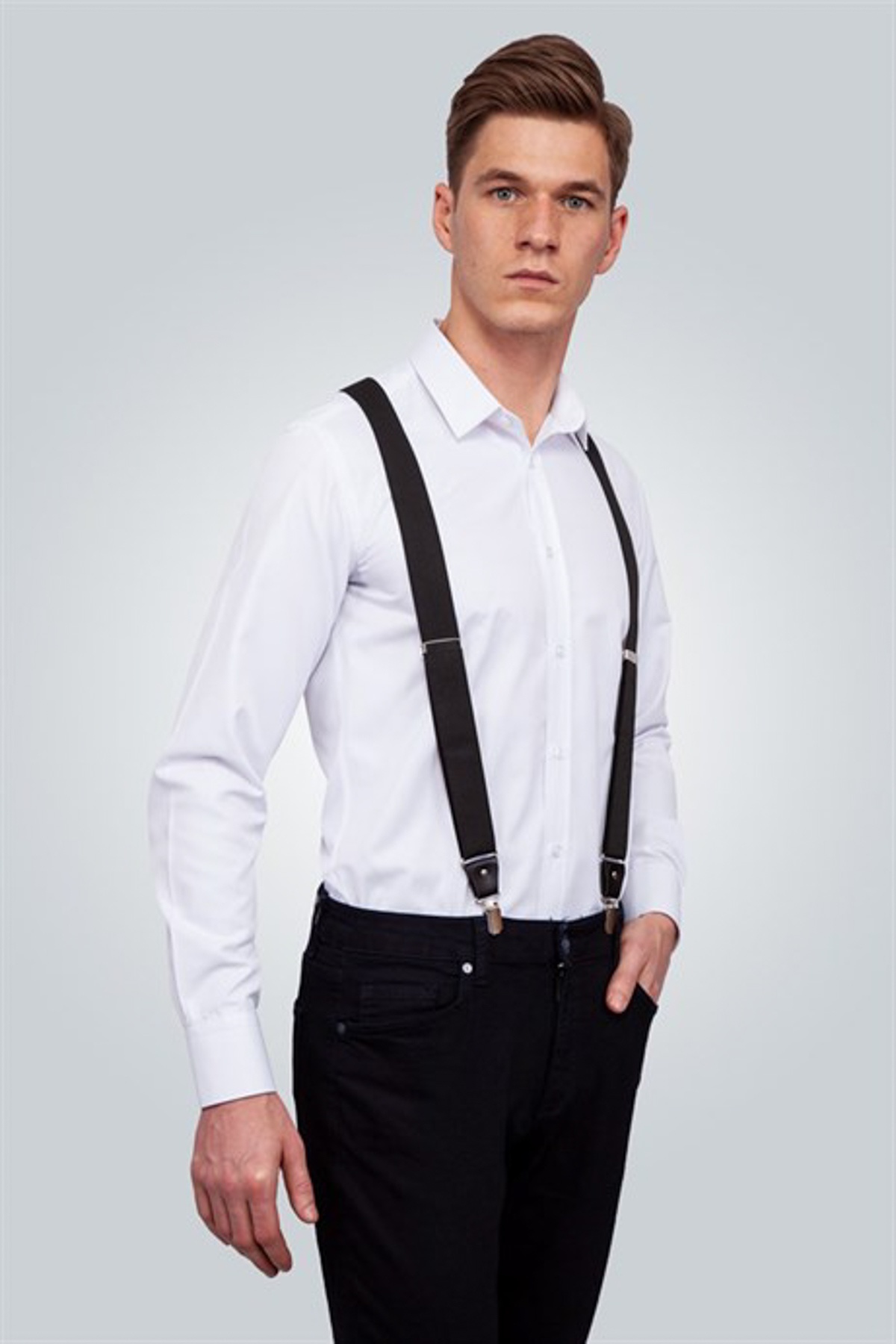 Plain Black Suspenders