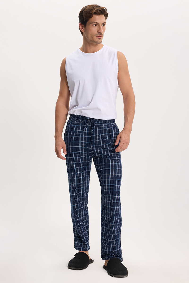 Checked Navy Blue 