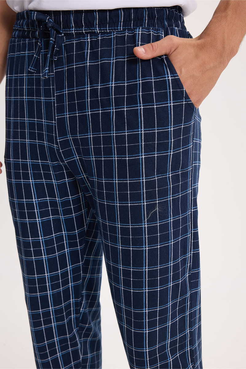 Checked Navy Blue 