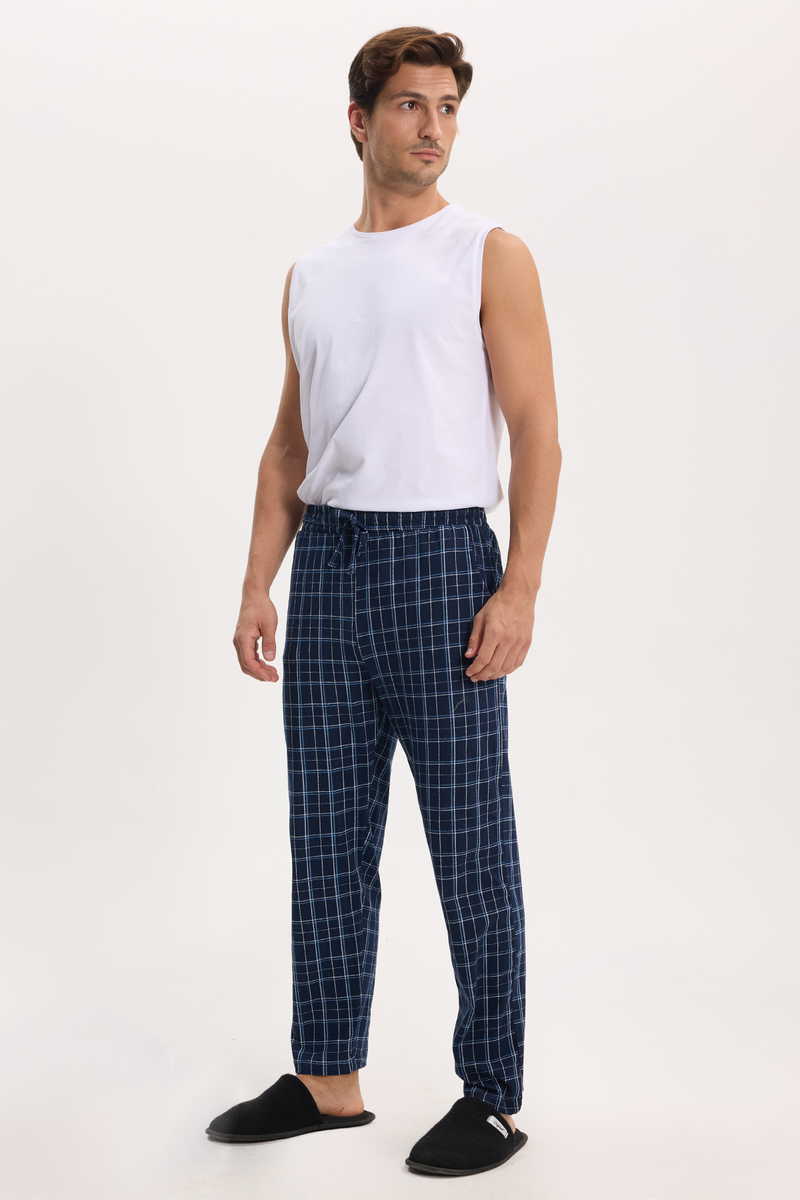 Checked Navy Blue 