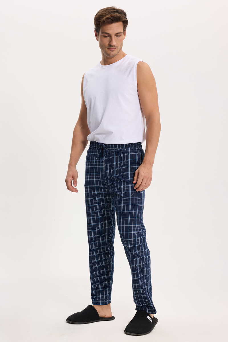 Checked Navy Blue 