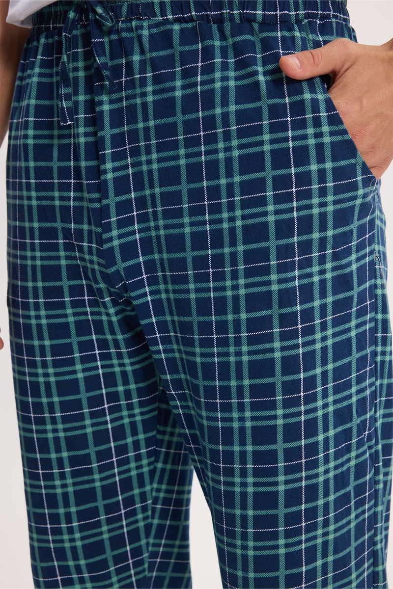 Checked Navy Blue 
