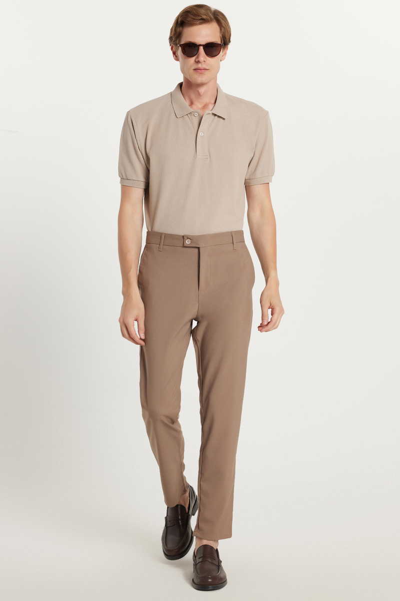 Slim Fit-Strukirana  Hlače