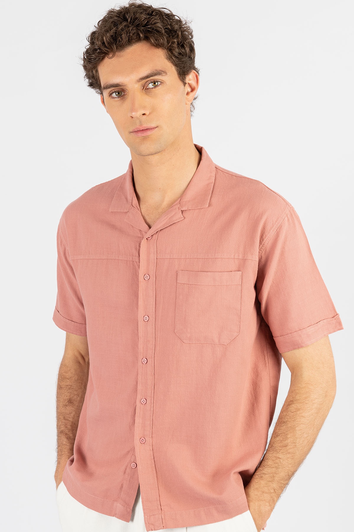 Jednobojni Puder roze Košulja