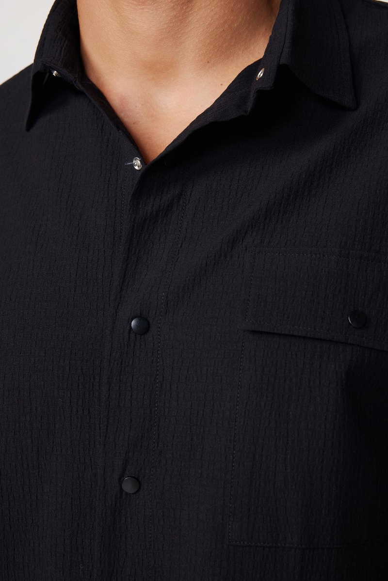 Textured Black Shirt Textured Black Shirt