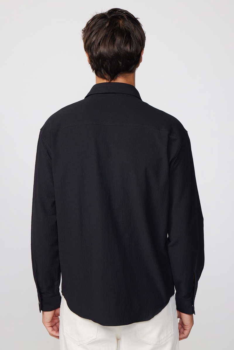 Textured Black Shirt Textured Black Shirt