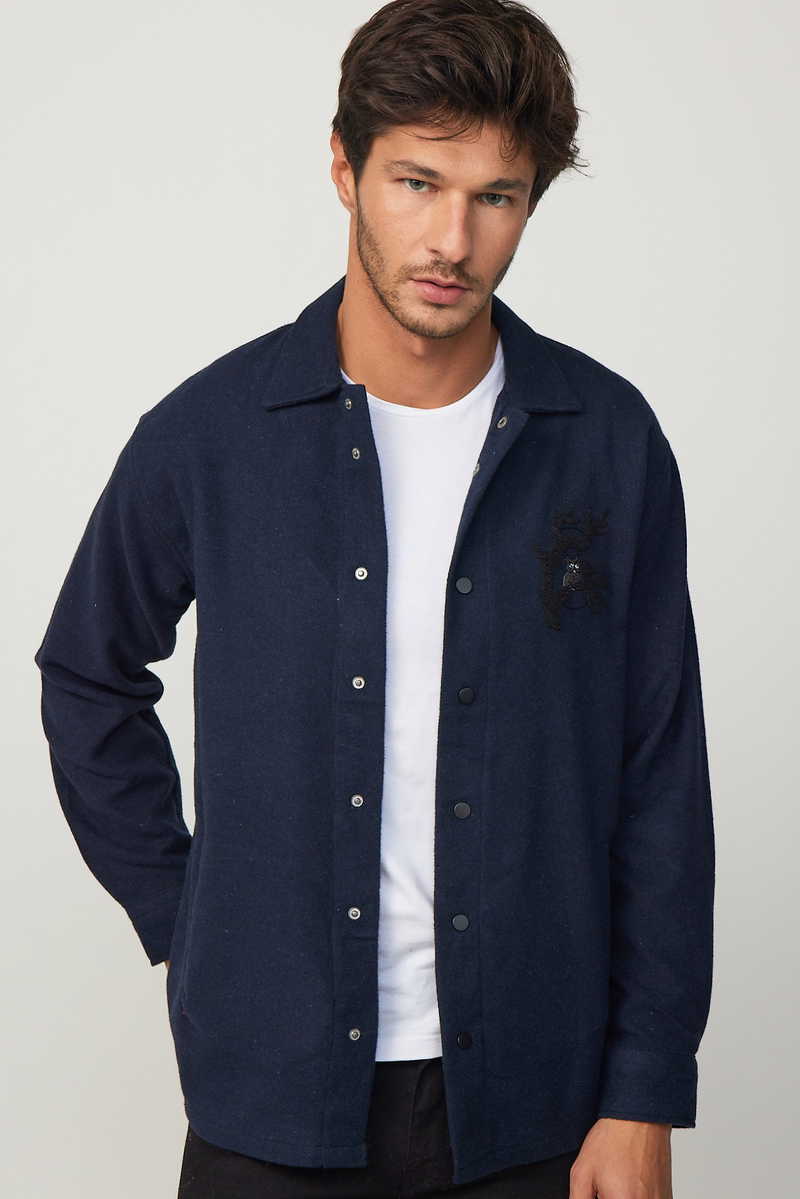 Plain Navy Blue Shirt