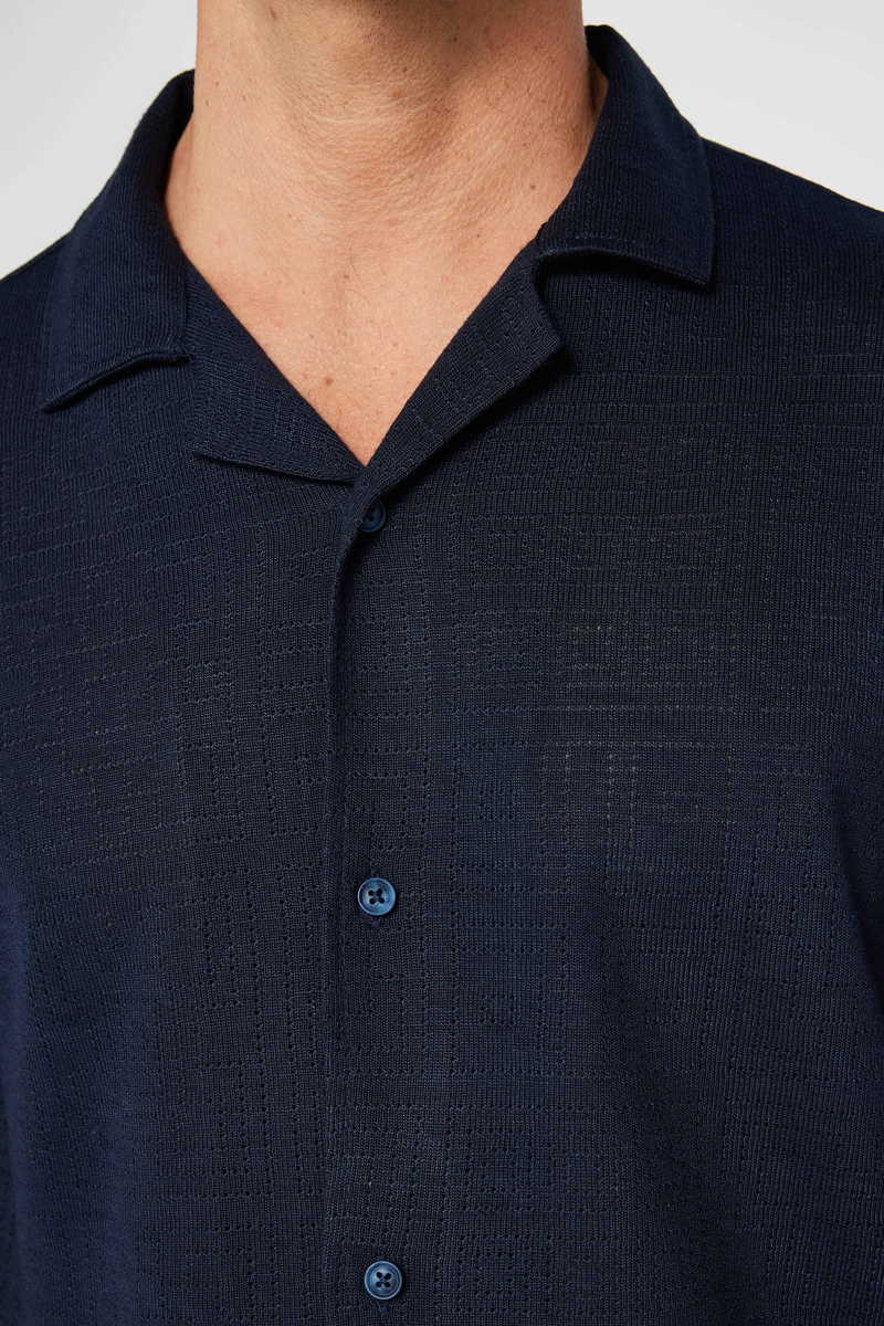 Knitted Navy Blue Shirt