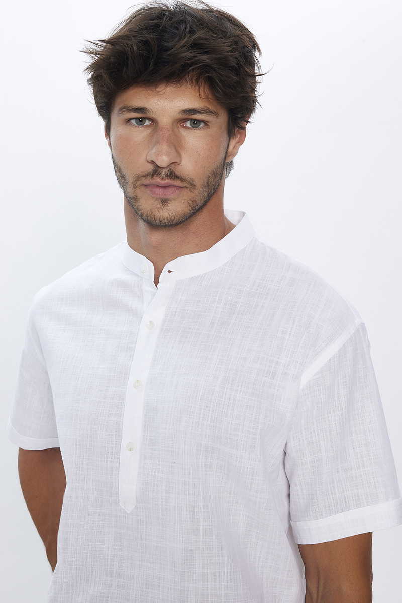 Textured White Shirt