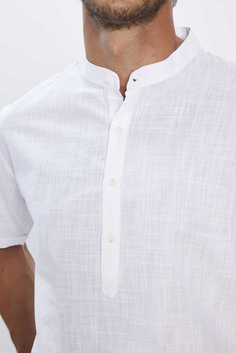 Textured White Shirt