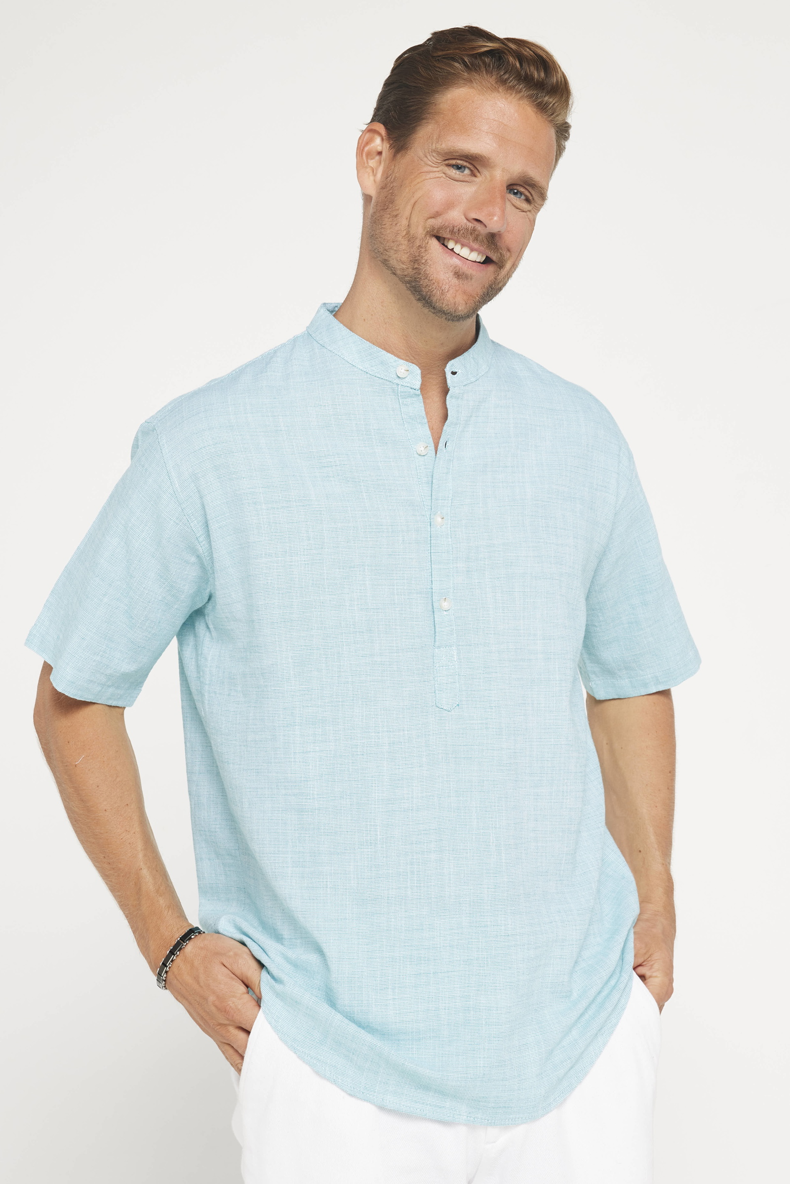 Textured Turquoise Shirt