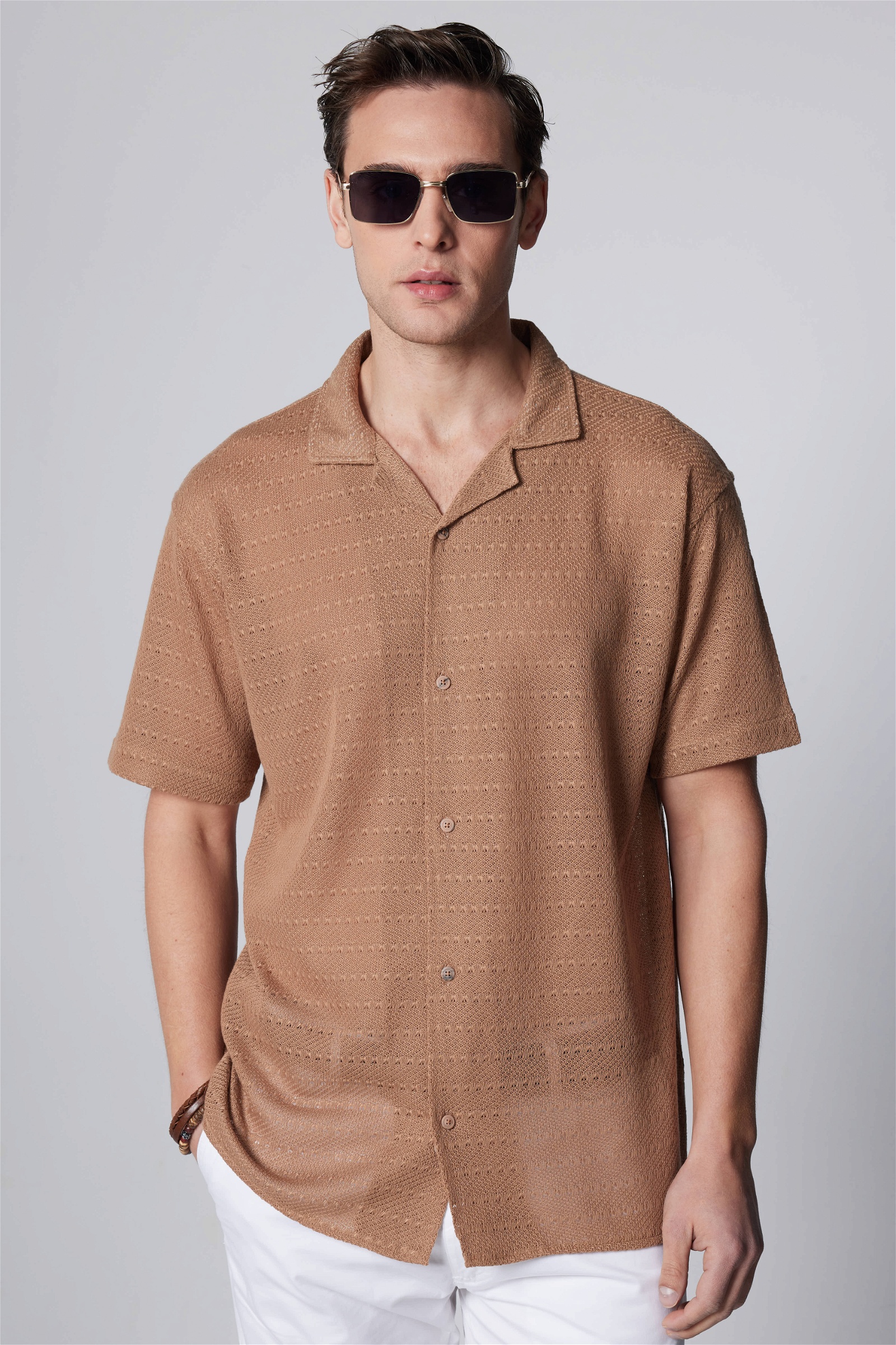 Knitted Brown Shirt