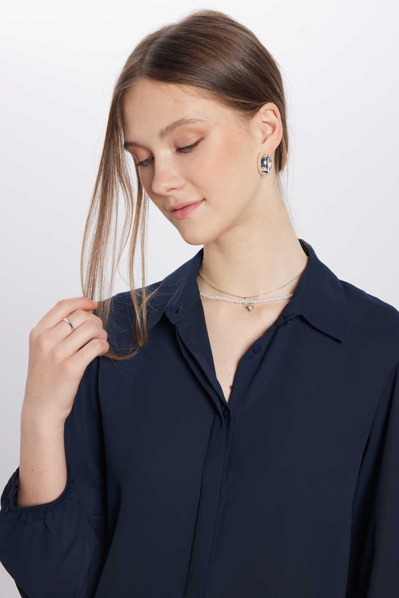 Plain Navy Blue Shirt